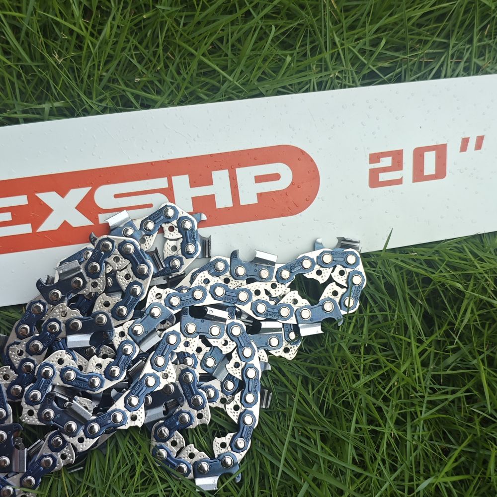 EXSHP | 20 Inch saw Chain | 3/8 | 050 | 72 Drive links | Full Chisel | 3-PACK