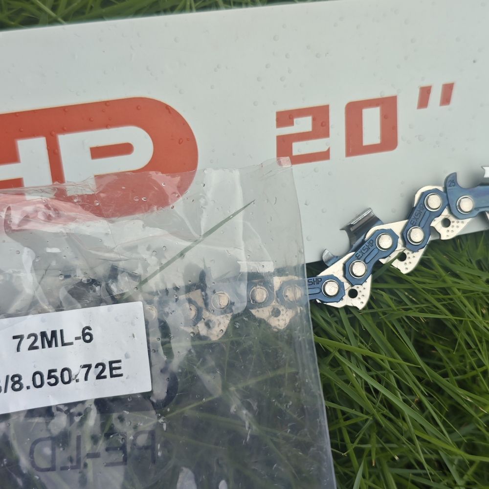 EXSHP | 20 Inch saw Chain | 3/8 | 050 | 72 Drive links | Full Chisel | 3-PACK