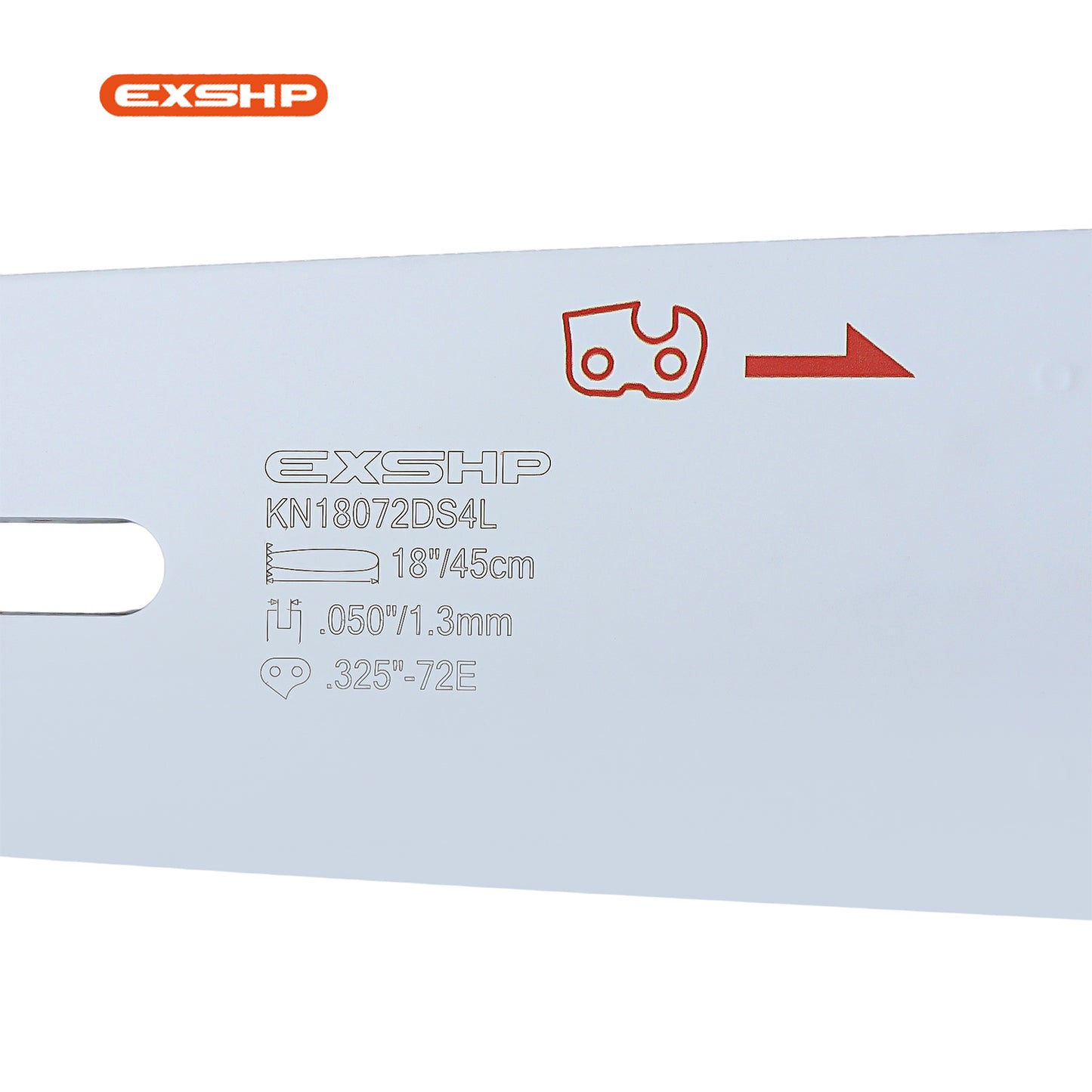 EXSHP 18 Inch Chainsaw Bar, .325" Pitch .050" Gauge, 72 Drive Links