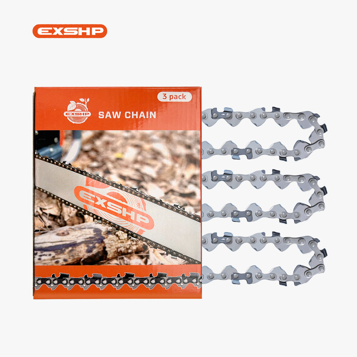 Kick Back Chain 3-Pack | EXSHP 5 Inch Chainsaw Chain Low Kickback Chain Saw Chain 030 ...