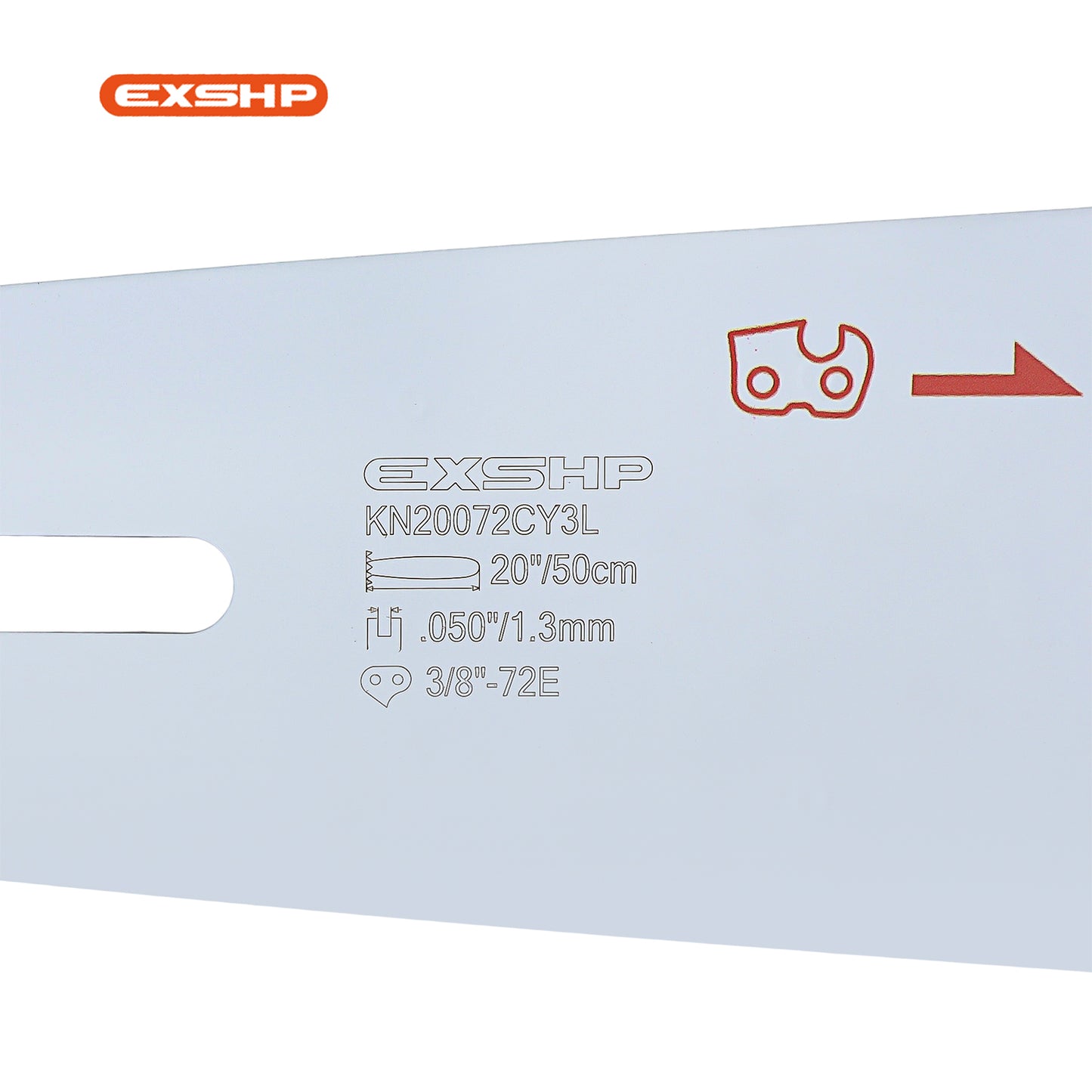 EXSHP Chainsaw Guide Bar 20 inches 3/8 pitch 72 drive links