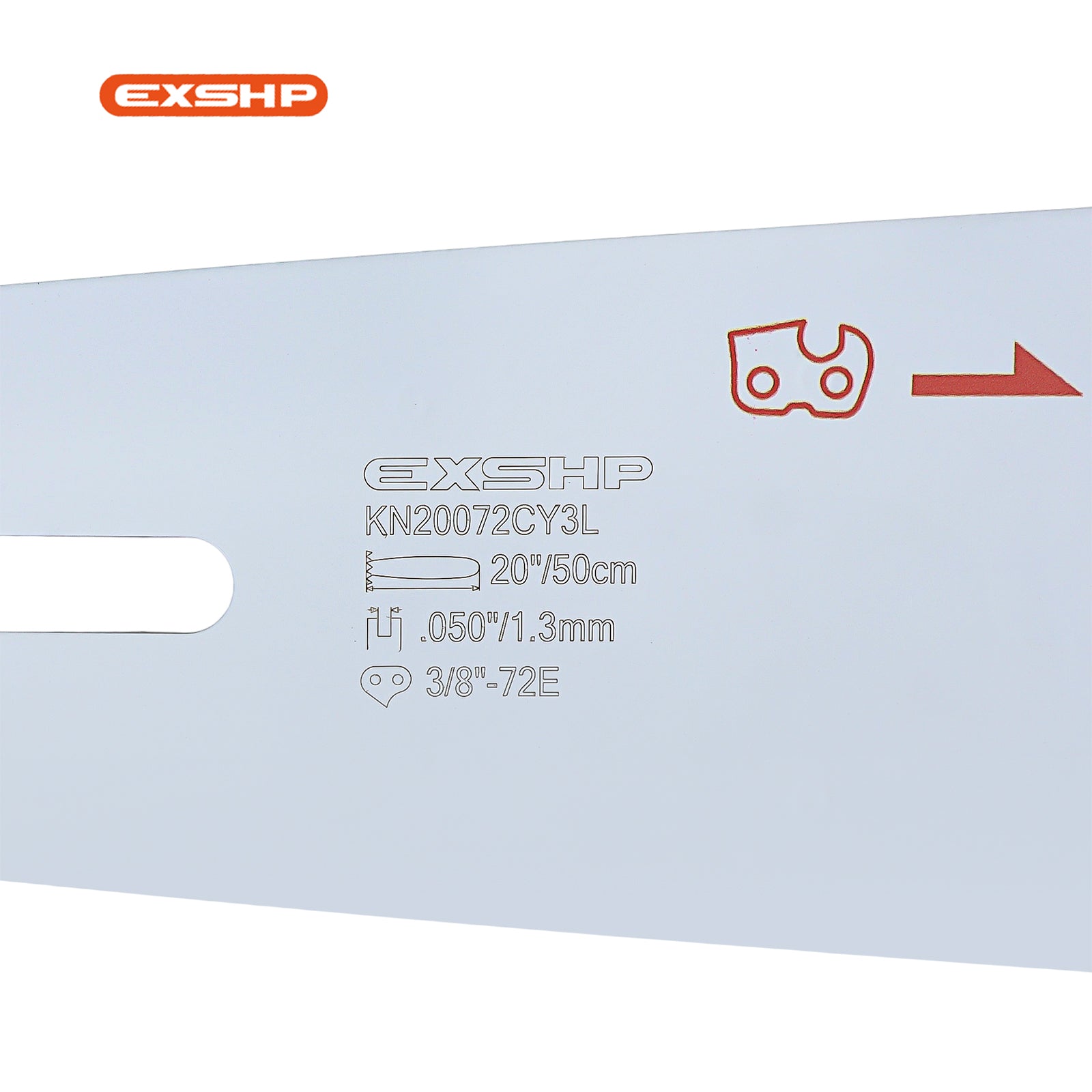 EXSHP Chainsaw Guide Bar 20 inches 3/8 pitch 72 drive links