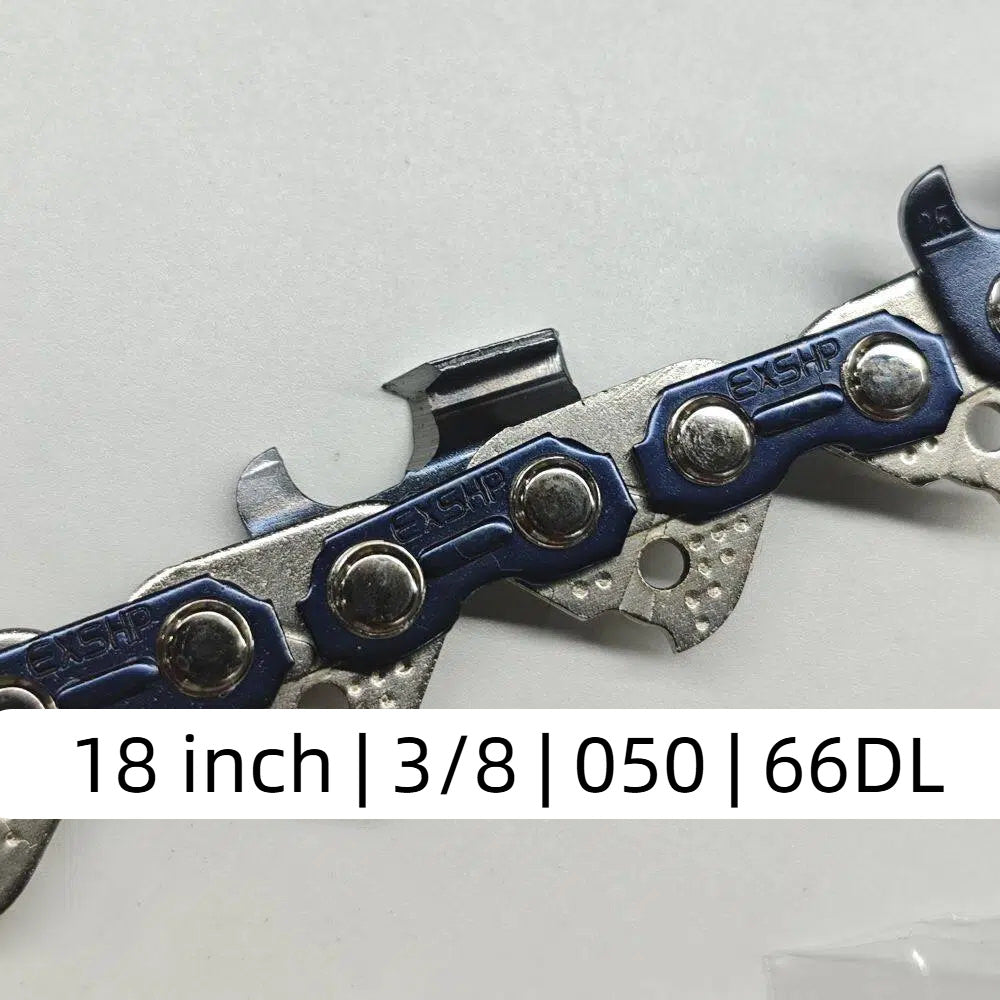 EXSHP | 18 Inch saw Chain | 3/8 | 050 | 66 Drive links | Full Chisel | 3-PACK