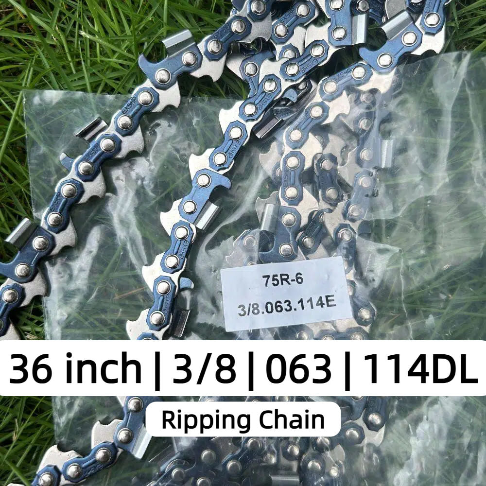 EXSHP | 36 Inch Saw Chain | 3/8 | 063 | 114 Drive links | Ripping Chain | 2-PACK